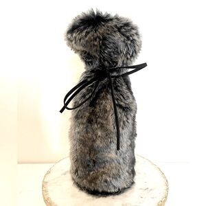 Faux Fur Wine Bottle Cover